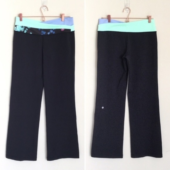 11. LULULEMON Dharana Black Petal POP Crop - Picture 1 of 15